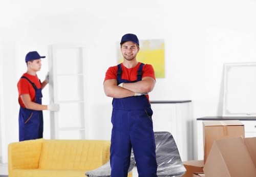 Sofa removal process in a Baldock home