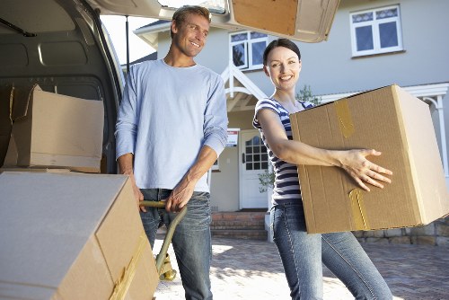 Customer comparing sofa removal company reviews